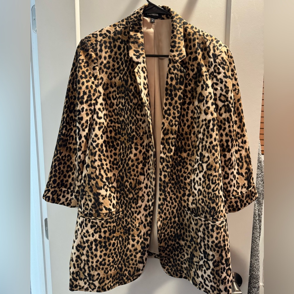 Express Leopard Print Blazer